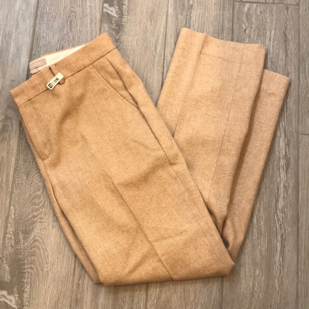 Winter warm beige BR lined wool trousers